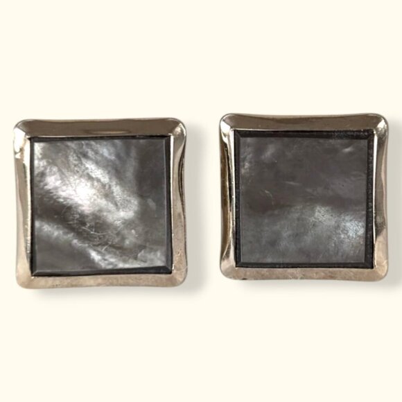 Vintage Square MOP Cufflinks - Picture 3 of 6